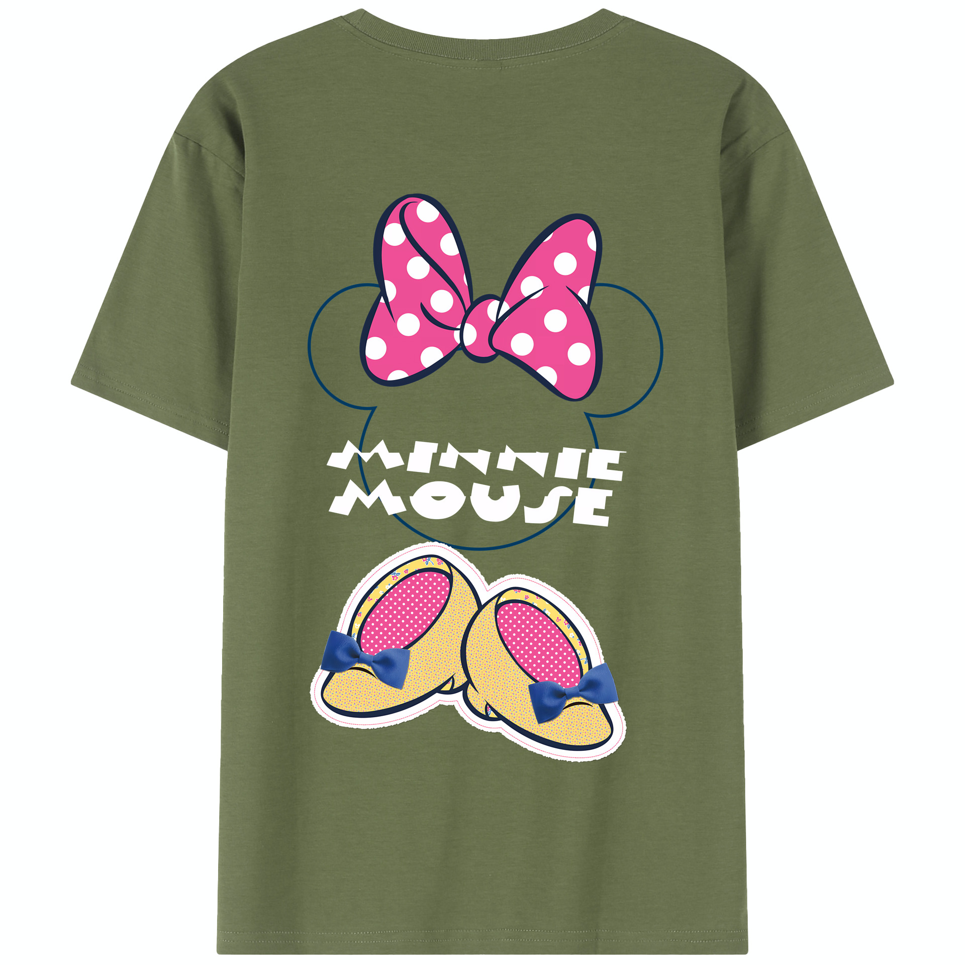 （画像用） ミッキーマウス Mickey Mouse 綿100％半袖Tシャツ（背面プリント）